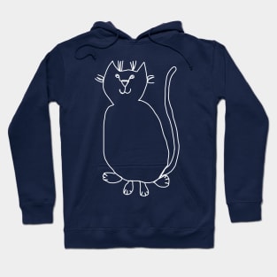 White String Kitty Cat Hoodie